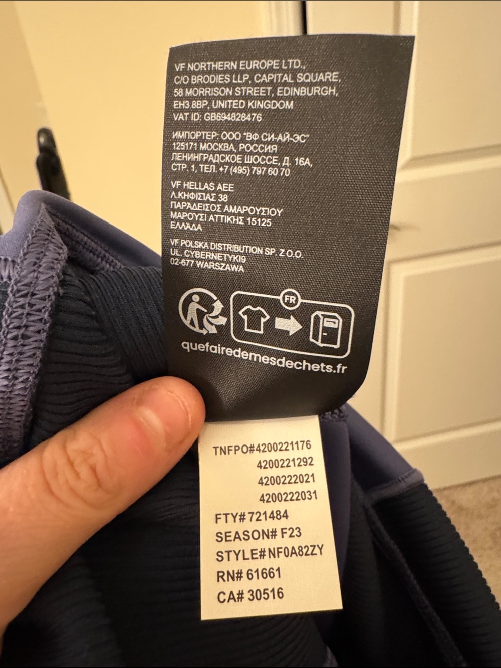 NWT The North Face Cave Blue/Summit Navy Dune Sky Onesie Long Women's Size XS - Picture 11 of 11